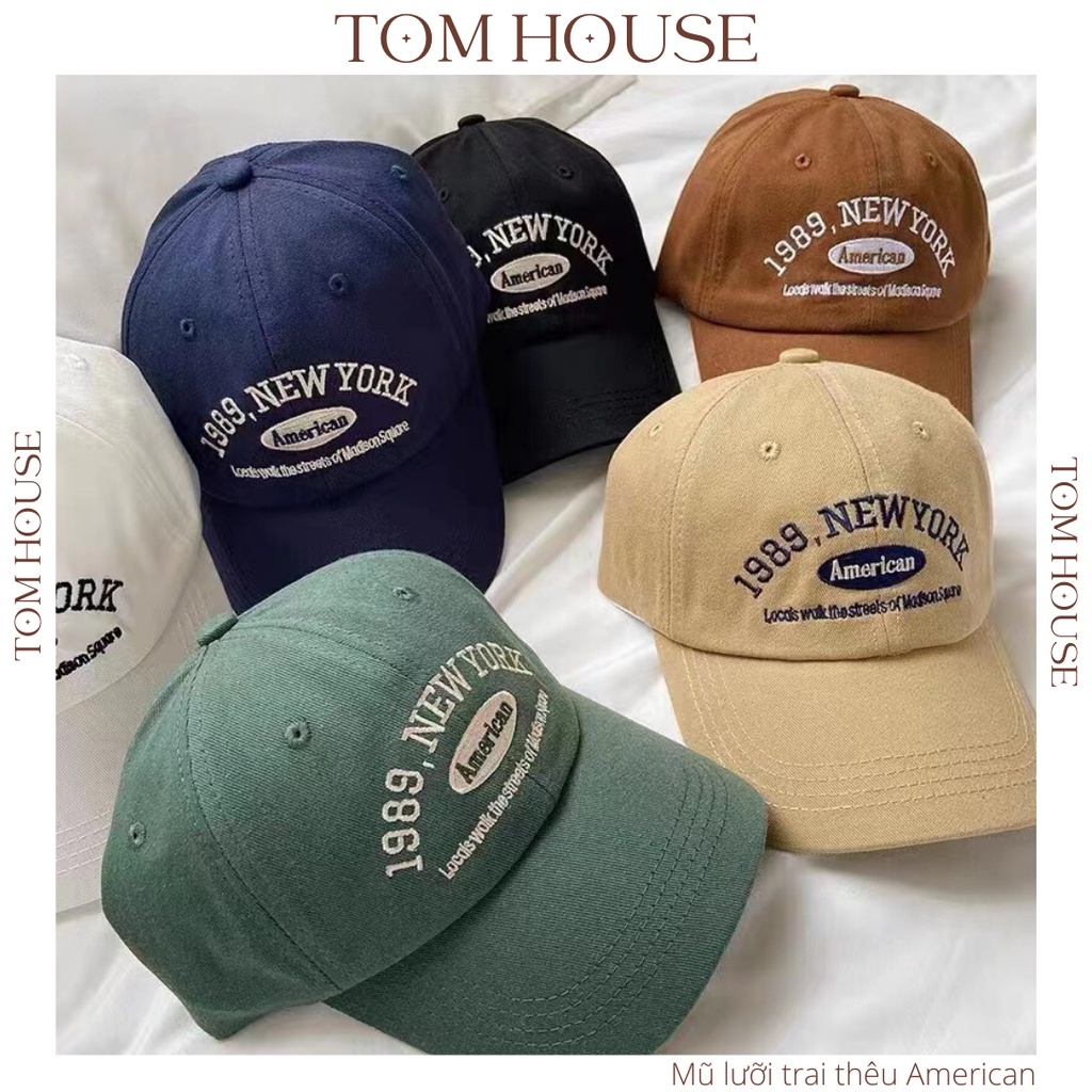 Nón mũ lưỡi trai American nón kết nam nữ đẹp phối hai màu phong cách Hàn Quốc Tom House