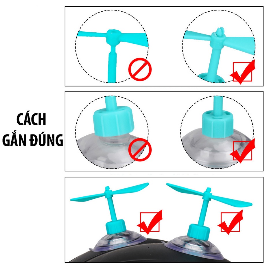 Chong chóng Doremon gắn Mũ bảo hiểm Siêu cute Dễ Thương - Shop phượt Chân Đất