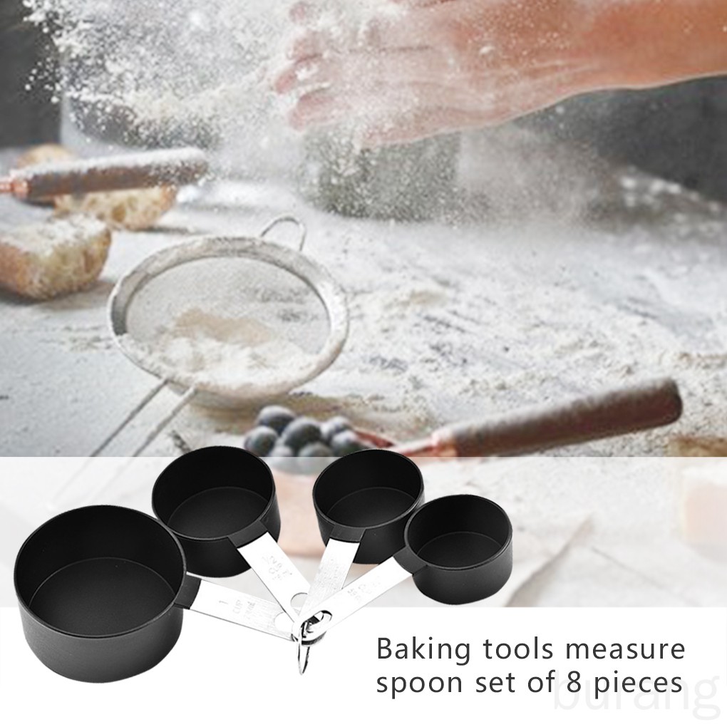 Bộ 8 Muỗng Đo Lường Bằng Thép Không Gỉ