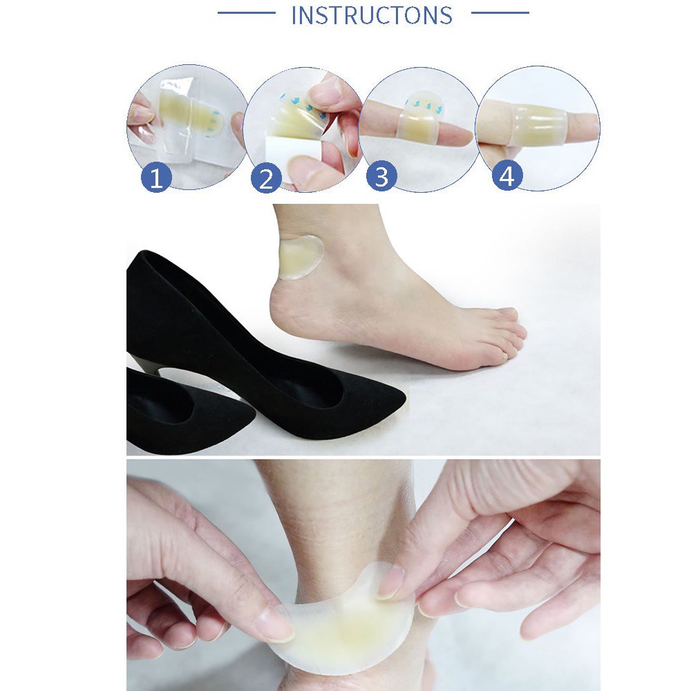MIHAN1 Safe Heel Cushion Water Proof Bandages Recovery Pads Prevention Ultra-Thin Ultra-Sticker Wear-Resistant Invisible Guard Adhesive