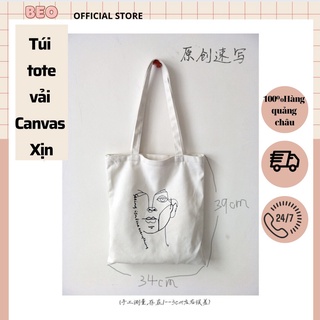 TÚI TOTE VẢI TRẮNG TÚI VẢI HÀN QUỐC , VẢI BỐ CANVAS