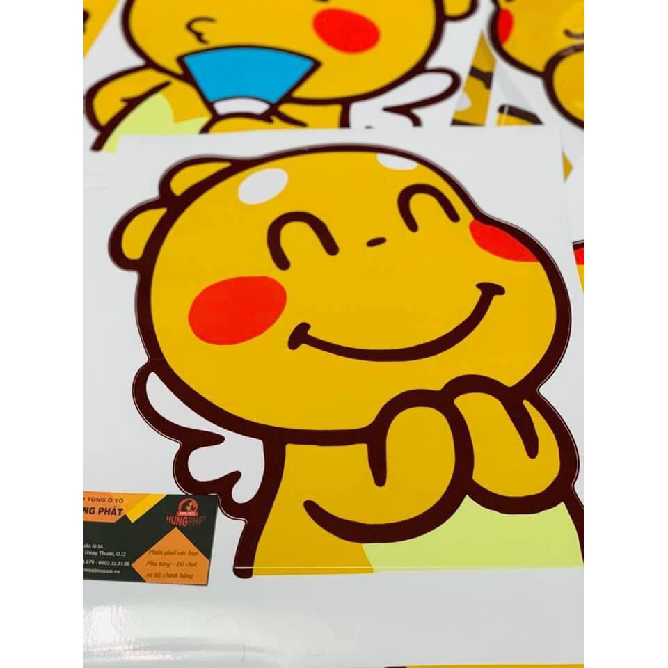 Tem dán xe tải ,DECAL xe ô tô CHẾ HÌNH KHỦNG LONG LONGBEE DỄ THƯƠNG - MÀU CHUẨN ĐẸP 30x30