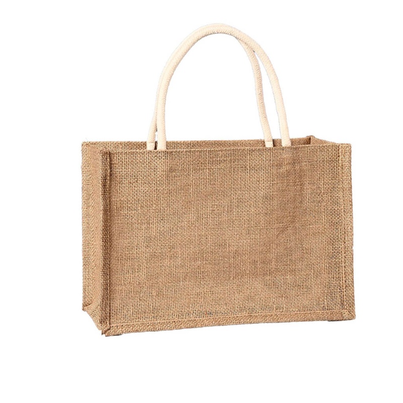 Túi Tote Bằng Vải Bố Có Thể Tái Sử Dụng Kèm Tay Cầm Sắp Xếp Gọn Gàng