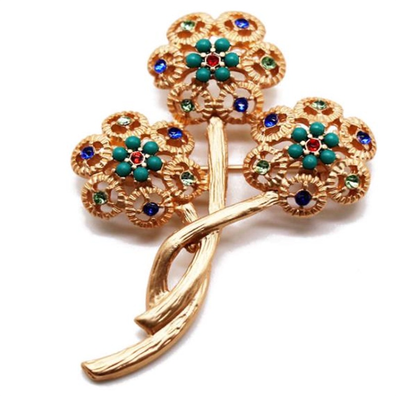 Ghim Cài Áo Hình Hoa Quả Đính Đá Tinh Xảo Thời Trang Cao Cấp Cho Nữ