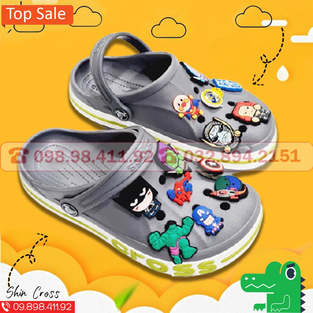 dép Cross BAY A CHO BÉ nhiều màu tặng thêm 6 jibitz Cross