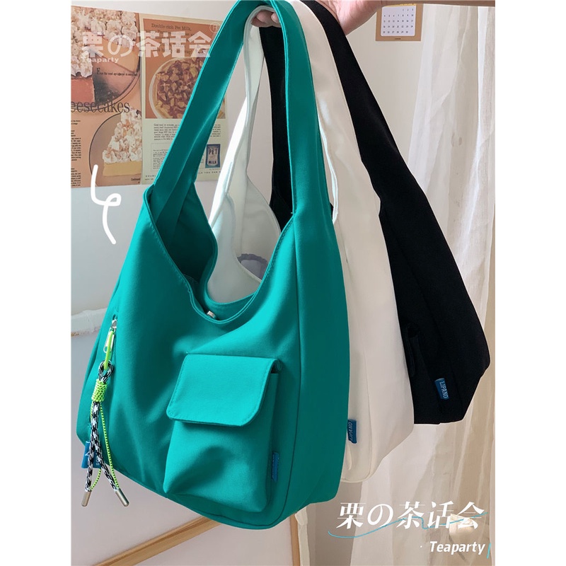 Túi Xách Đeo Vai Vải Bạt Ngăn Chứa Rộng Phong Cách Mori Phong Cách Mới Dễ Phối Đồ Cho Nữ