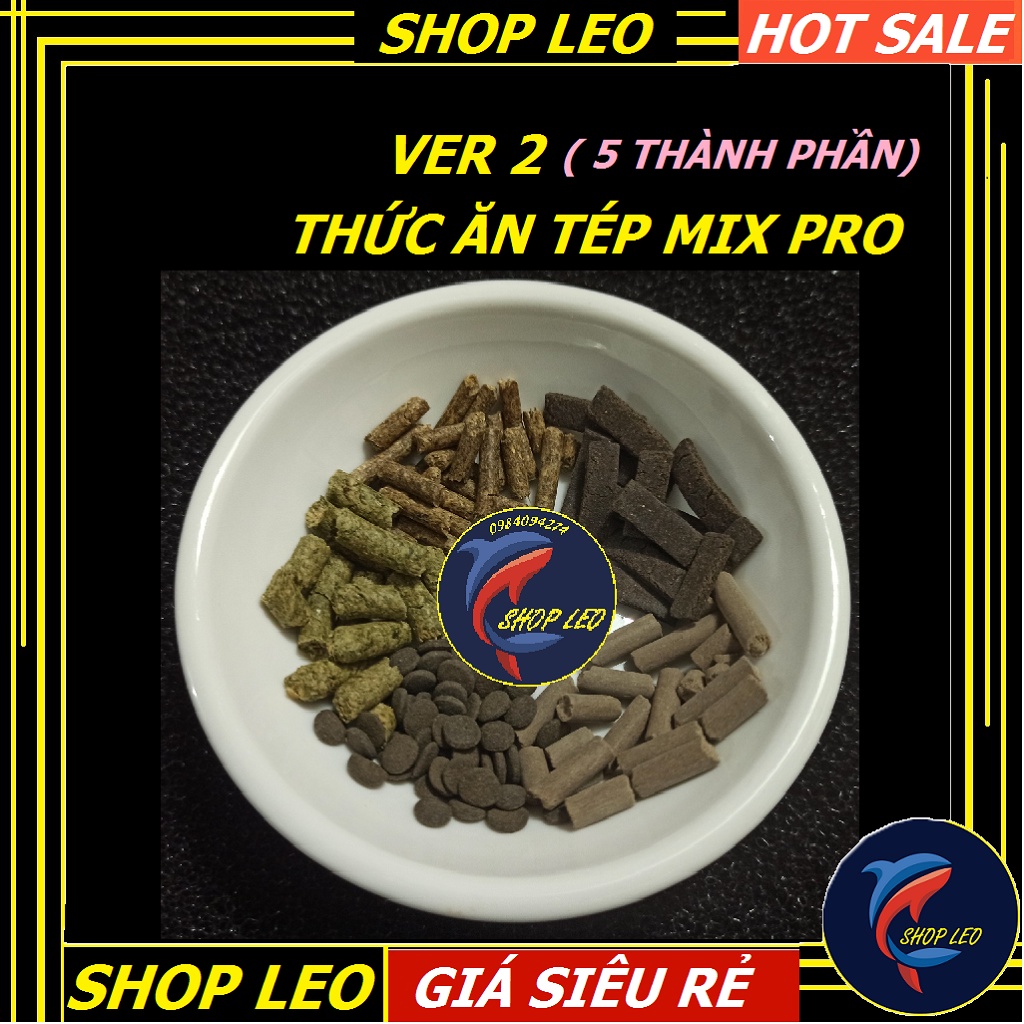 Thức ăn tép MIX PRO  - cám tép cao cấp - phụ kiện thủy sinh - shopleo