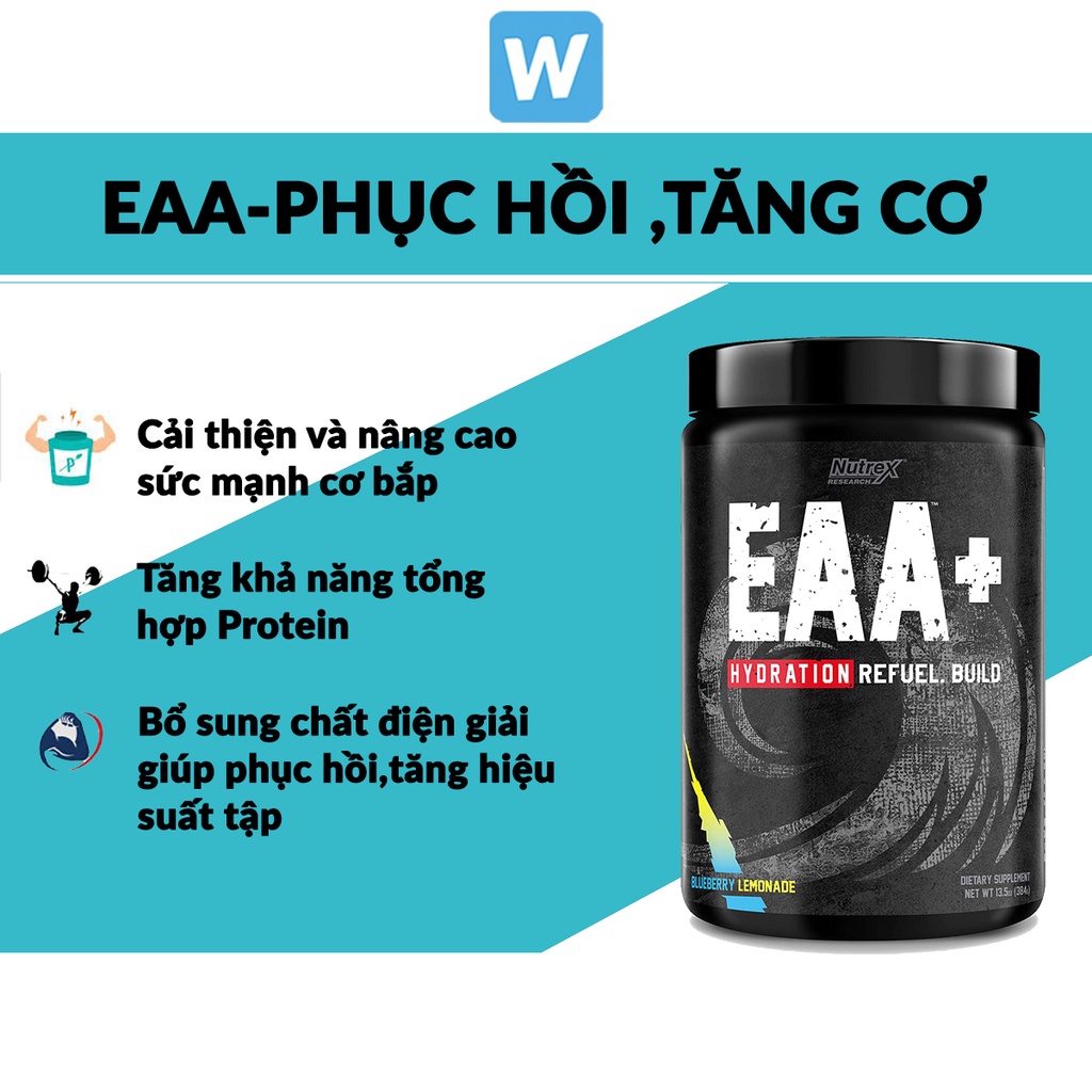 EAA Nutrex EAA + HydrationPhục Hồi Cơ, Phát Triển Cơ, Tăng Sức Mạnh