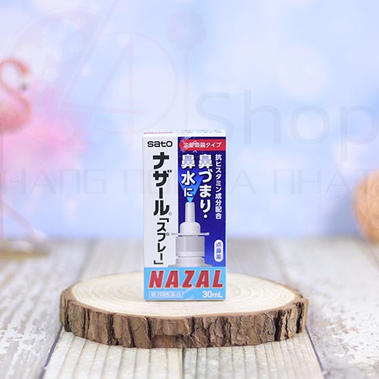Xịt xoang mũi ngạt mũi Nazal Sato 30ml nội địa Nhật Bản