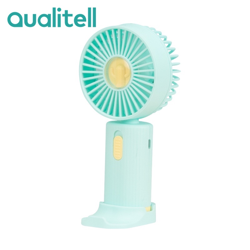 Quạt Mini Cầm Tay Qualitell2022 Phong Cách Mới Với Giá Đỡ