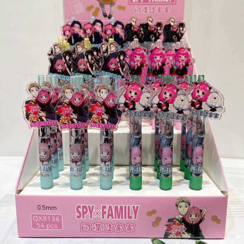 6 Bút Mực Gel Họa Tiết Anime SPY x FAMILY Loid Forger Anya Forger Yor Forger