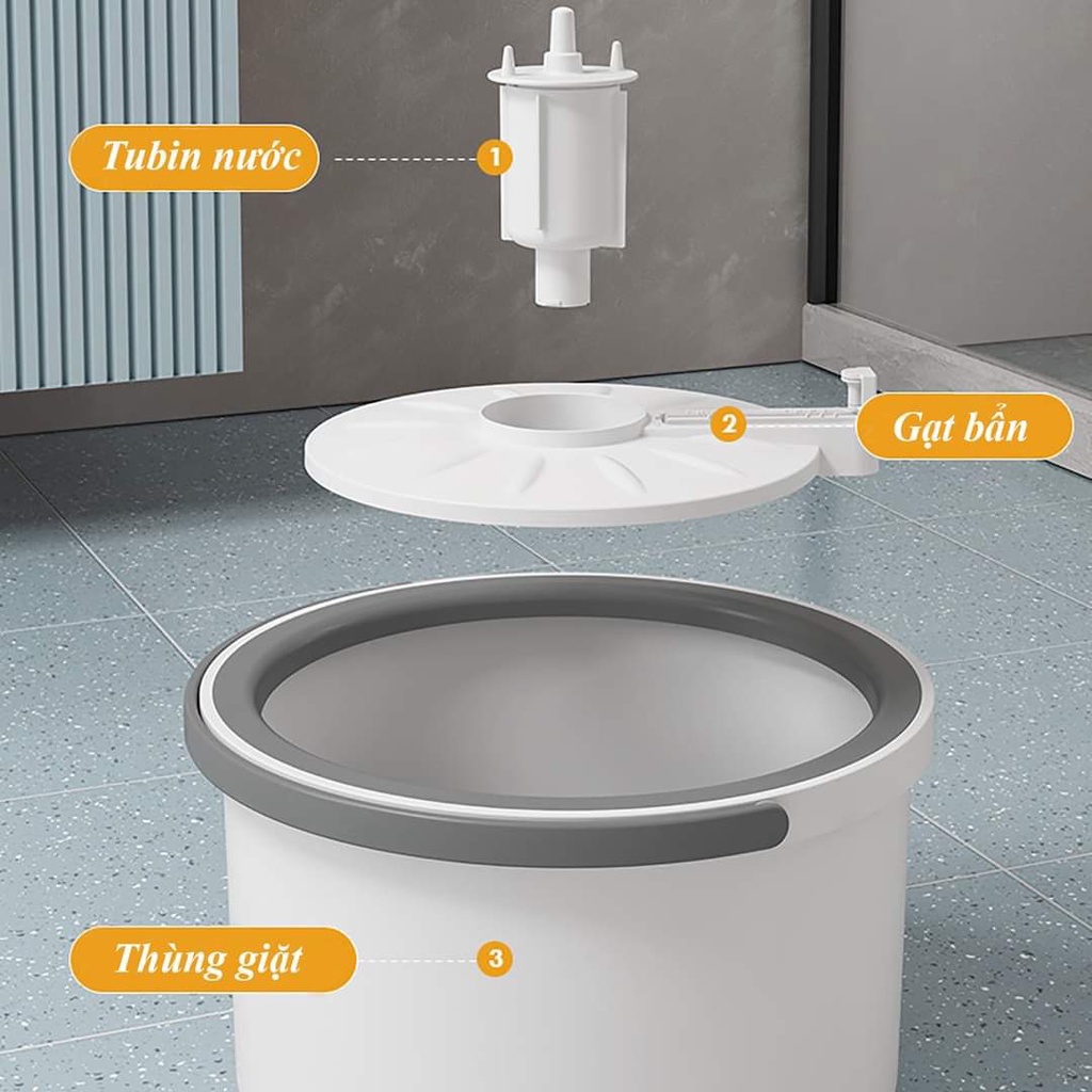 Chổi lau nhà tách nước bẩn K9 thông minh 360 độ - TẶNG 2 BÔNG LAU
