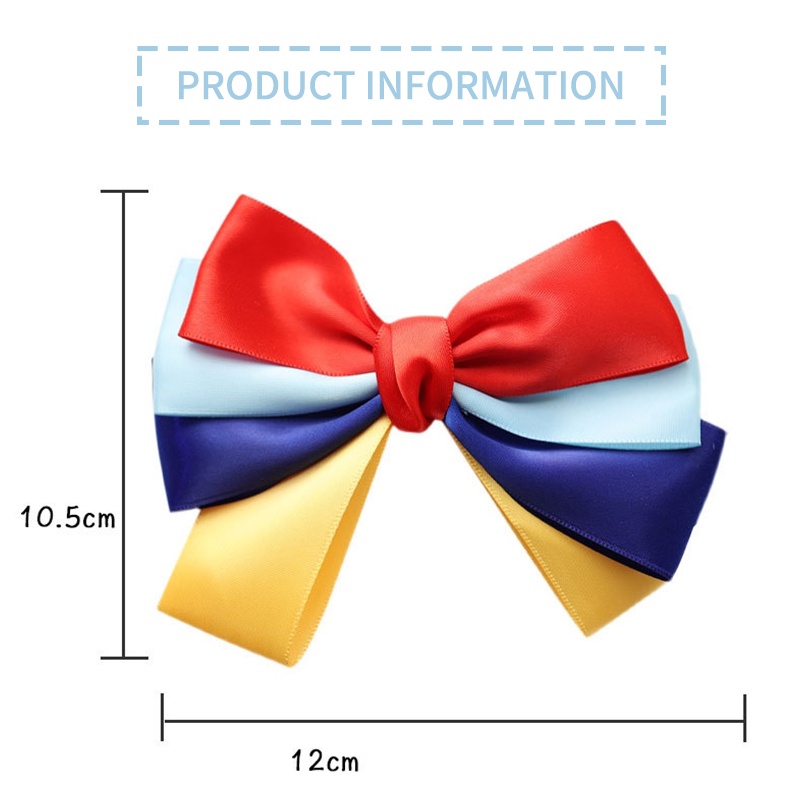 Kẹp Tóc Nơ Ruy Băng Màu Sắc Dễ Thương Cho Bé Gái AKKU