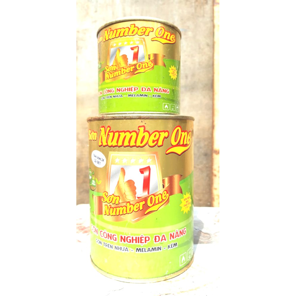 Sơn sắt mạ kẽm Number one màu xanh rêu + vàng bò độ bám dính cao, bề bỉ với thời gian