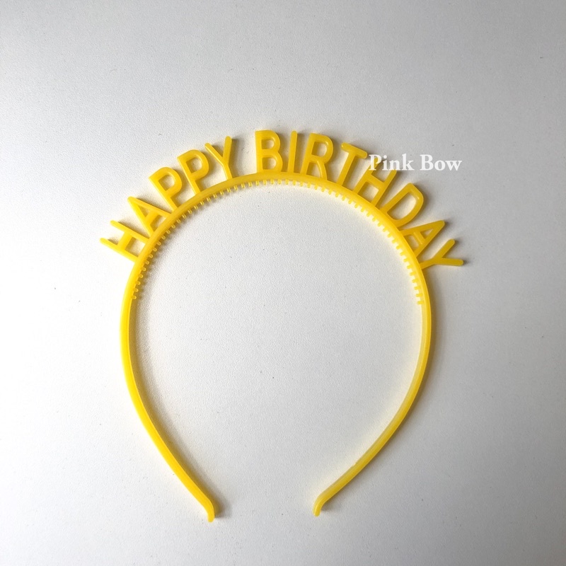 Cài tóc nhựa có chữ Happy Birthday 6 màu