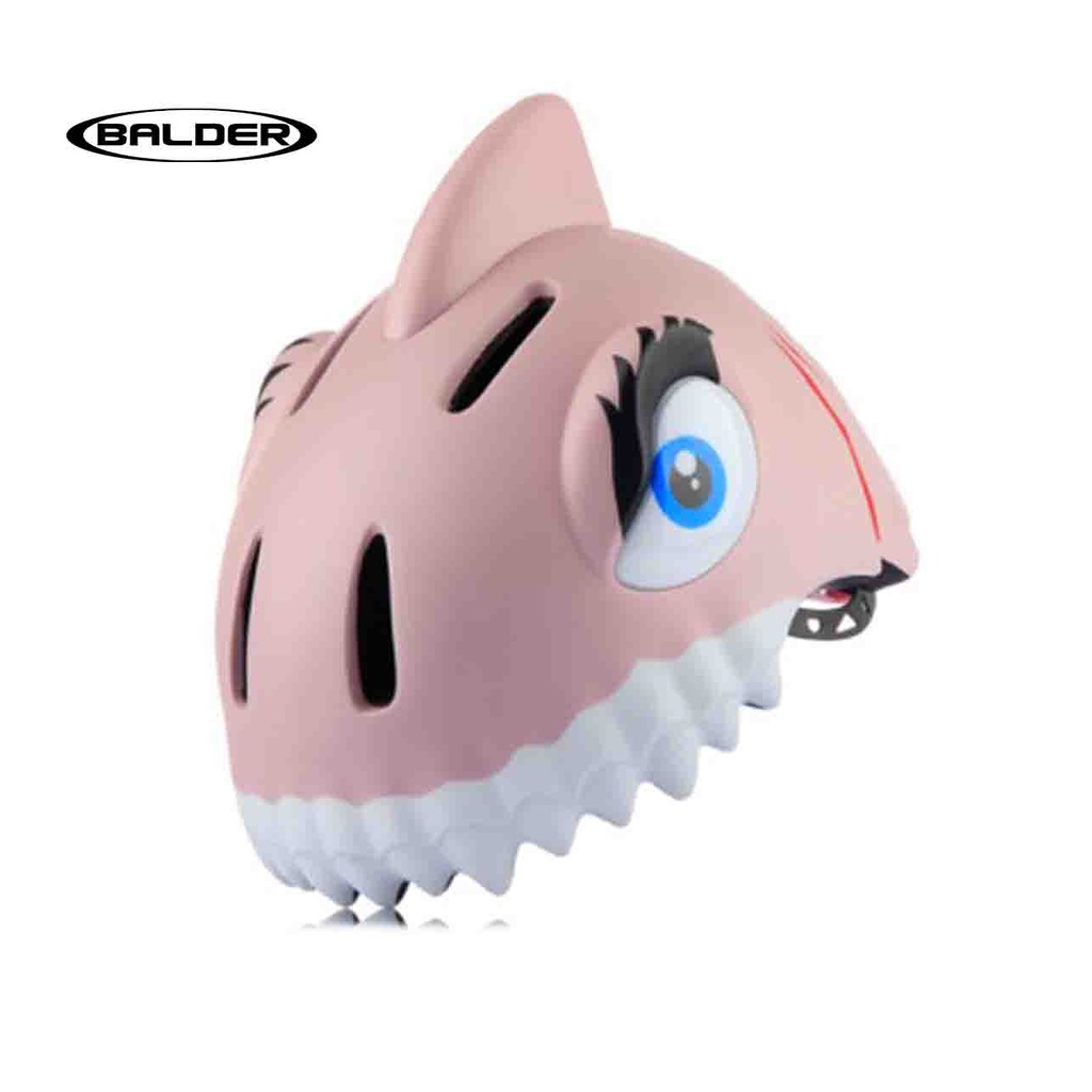 Nón bảo hiểm xe đạp thể thao BALDER SHARK PINK trẻ em cao cấp có đèn led