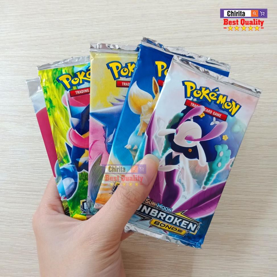 Combo 6 Bộ Thẻ Bài POKEMON - Thẻ Bài POKEMON - 1 Bộ Gồm 8 Lá Bài PKM5TUI