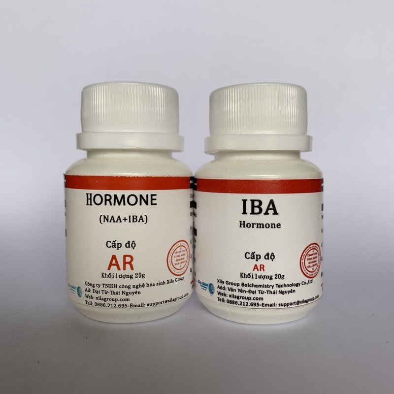 Hormone kích rễ cho hoa lan Hormone IBA+NAA (lọ 20g)  (1-Naphthaleneacetic acid Axit indole-3-butyric)