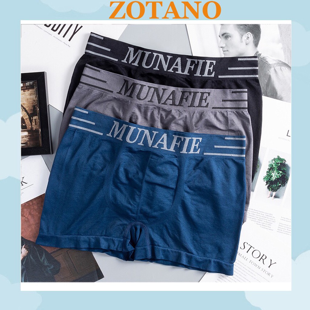 Quần Sịp Boxer Nam Munafie Cao Cấp Có Túi Chất Co Dãn Cực Thích