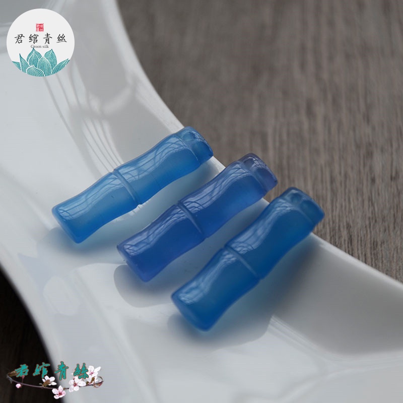 Dây Chuyền Mặt Đá Mã Não Tự Nhiên Một Mảnh 9 * 29MM