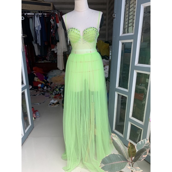 VÁY CUP NGỰC XUYÊN THẤU