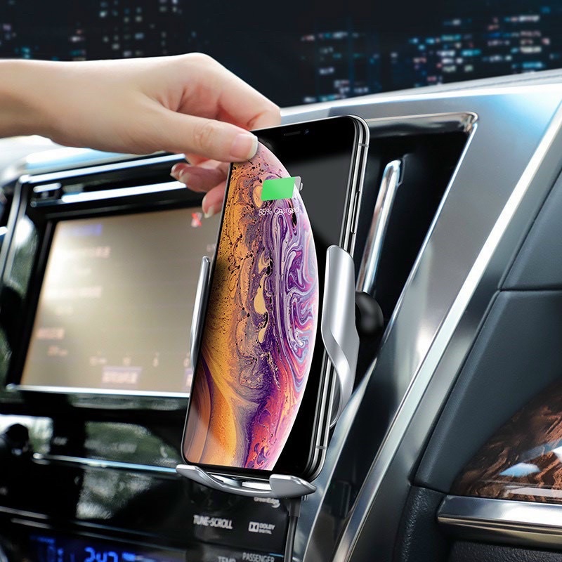 Giá đỡ điện thoại kiêm bộ sạc không dây trên ô tô HOCO S14-BH 6 THÁNG