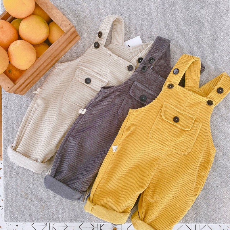 Quần Yếm Màu Trơn Dễ Thương Cho Bé