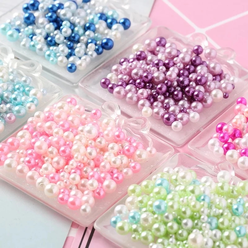 Set 50/100/200 hạt ngọc trai giả dùng làm đồ trang sức thủ công tiện dụng