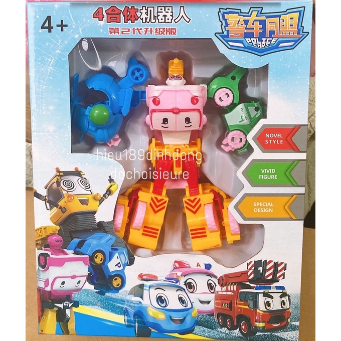 Robot transformers biến hình xe poli (ảnh thật)