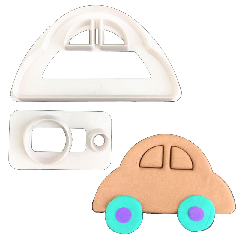 Khuôn Cắt Bánh Quy Bằng Nhựa In Họa Tiết 3D DIY