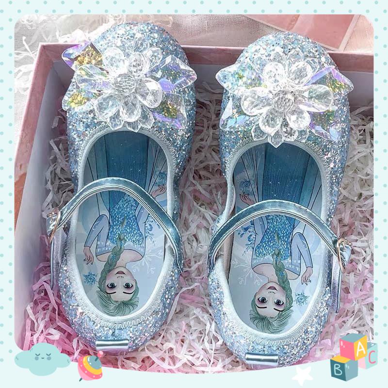 GIÀY BÚP BÊ ELSA KIM TUYẾN ĐÍNH ĐÁ CHO BÉ GÁI TỪ SIZE 26-