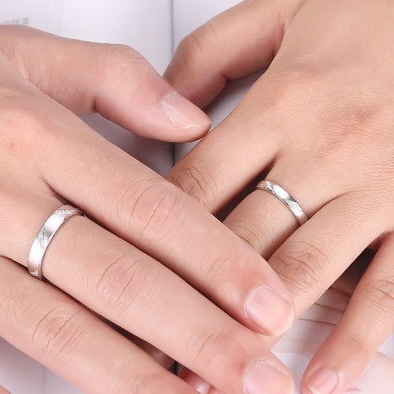 Nhẫn Bạc Kiểu Dáng Đơn Giản Phong Cách Hàn Quốc Cho Nam Và Nữ