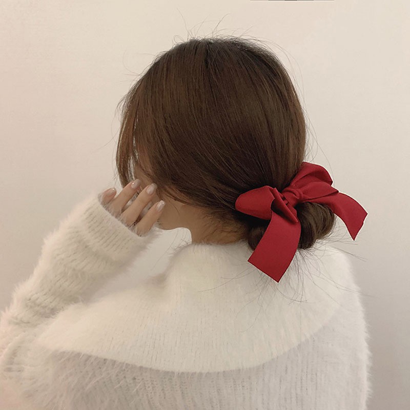 Búi tóc nơ ribbon vải xinh xắn HOT TREND