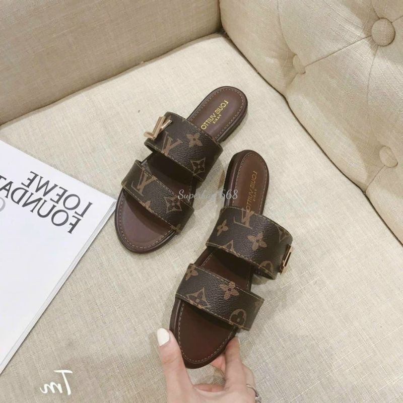 Dép Nữ 2 Quai Da Mềm Chữ Lờ Ơ Lơ Huyền Lờ, Vờ Ê Vê Hottrend Siêu Bền Superbag668 412