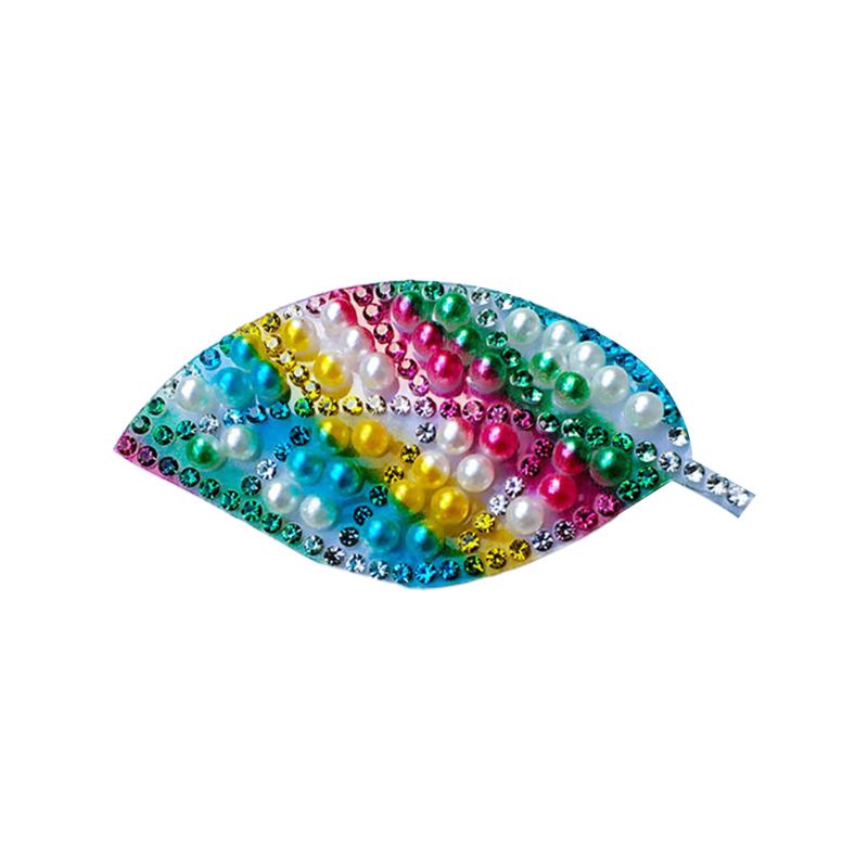 Kẹp Tóc Đính Đá Và Ngọc Trai Giả Màu Cầu Vồng Phong Cách Bohemian Cho Nữ