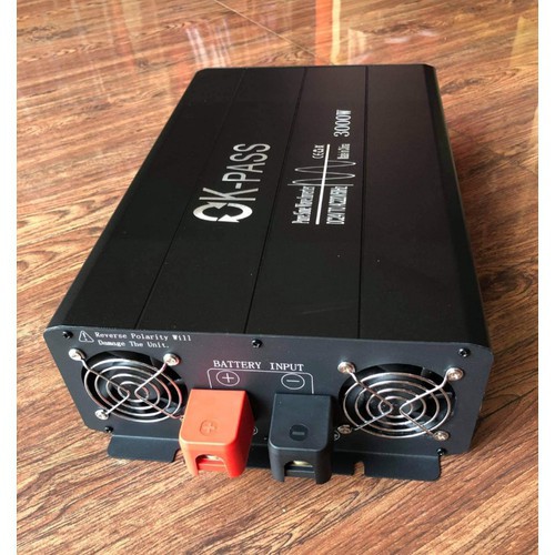 Bộ đổi điện sin chuẩn 3000W 24V sang 220V có màn hình hiển thị - Ok PASS 24V 3000W