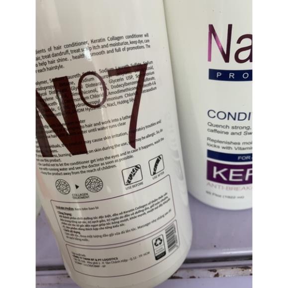 Cặp Dầu Gội Xả Siêu Thơm Siêu Mượt Tóc Nano PLus Collagen 2000ml
