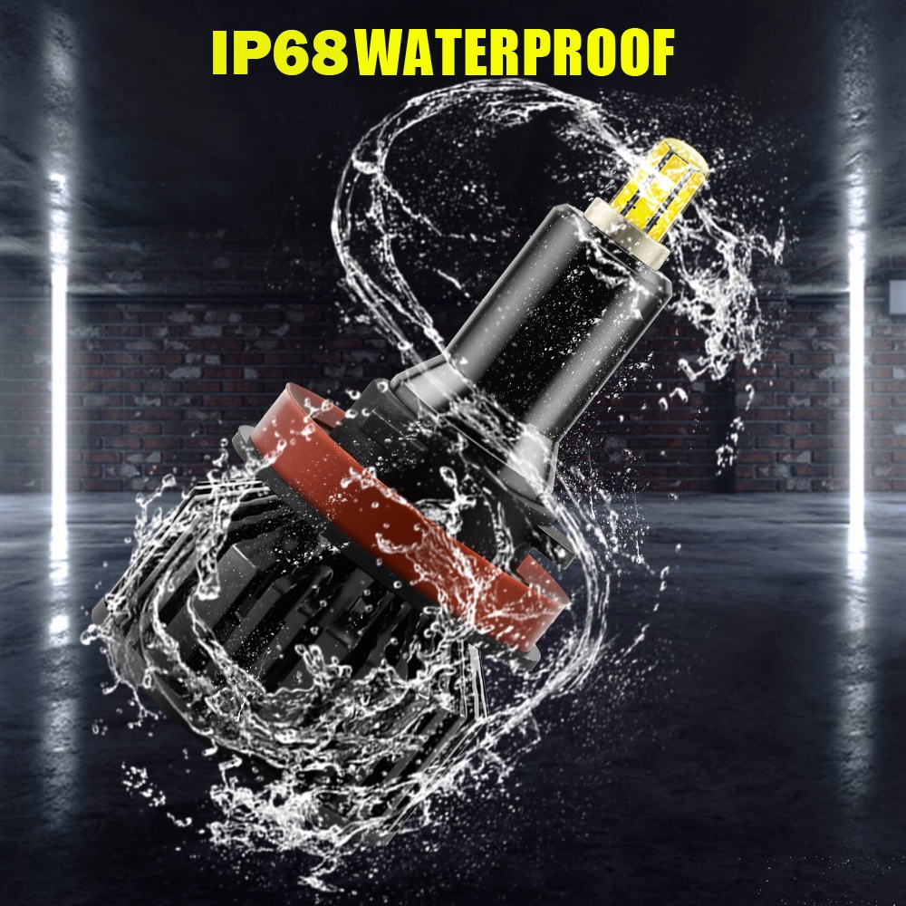 2pcs Đèn pha LED H7 H11 9005 9006 9012 6 mặt 3D 360° CSP Đèn pha tự động 60W 18000LM