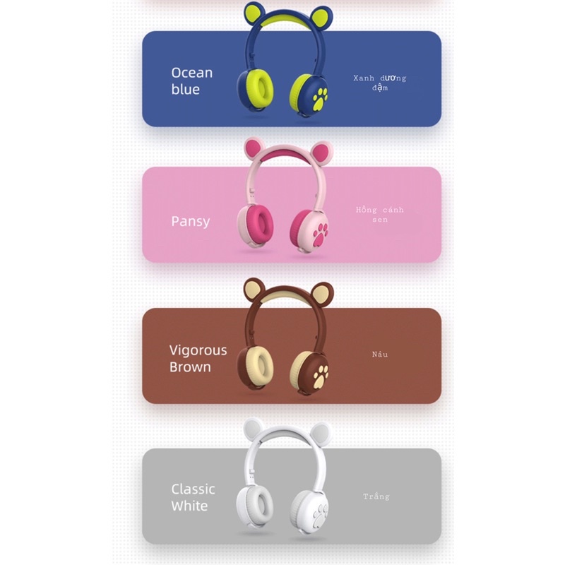Tai nghe Bluetooth hình tai gấu