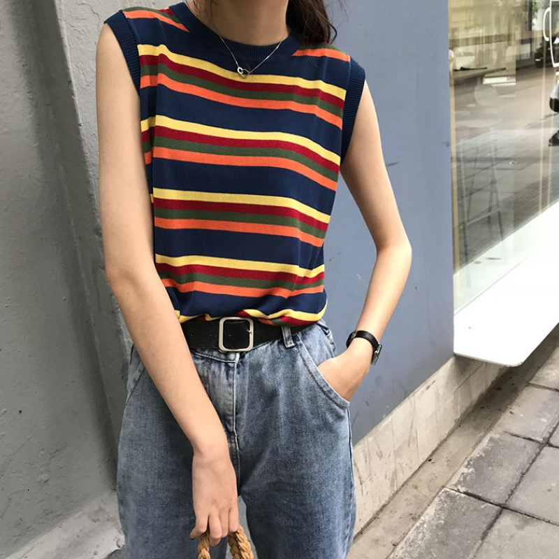 Áo sát nách dệt kim thiết kế dáng rộng thoải mái