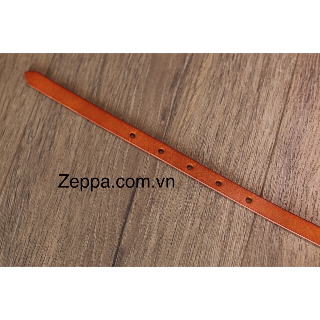 ZEPPA chính hãng - Da bò thật 100% - Nịt da bò nữ màu nâu MS: NN25