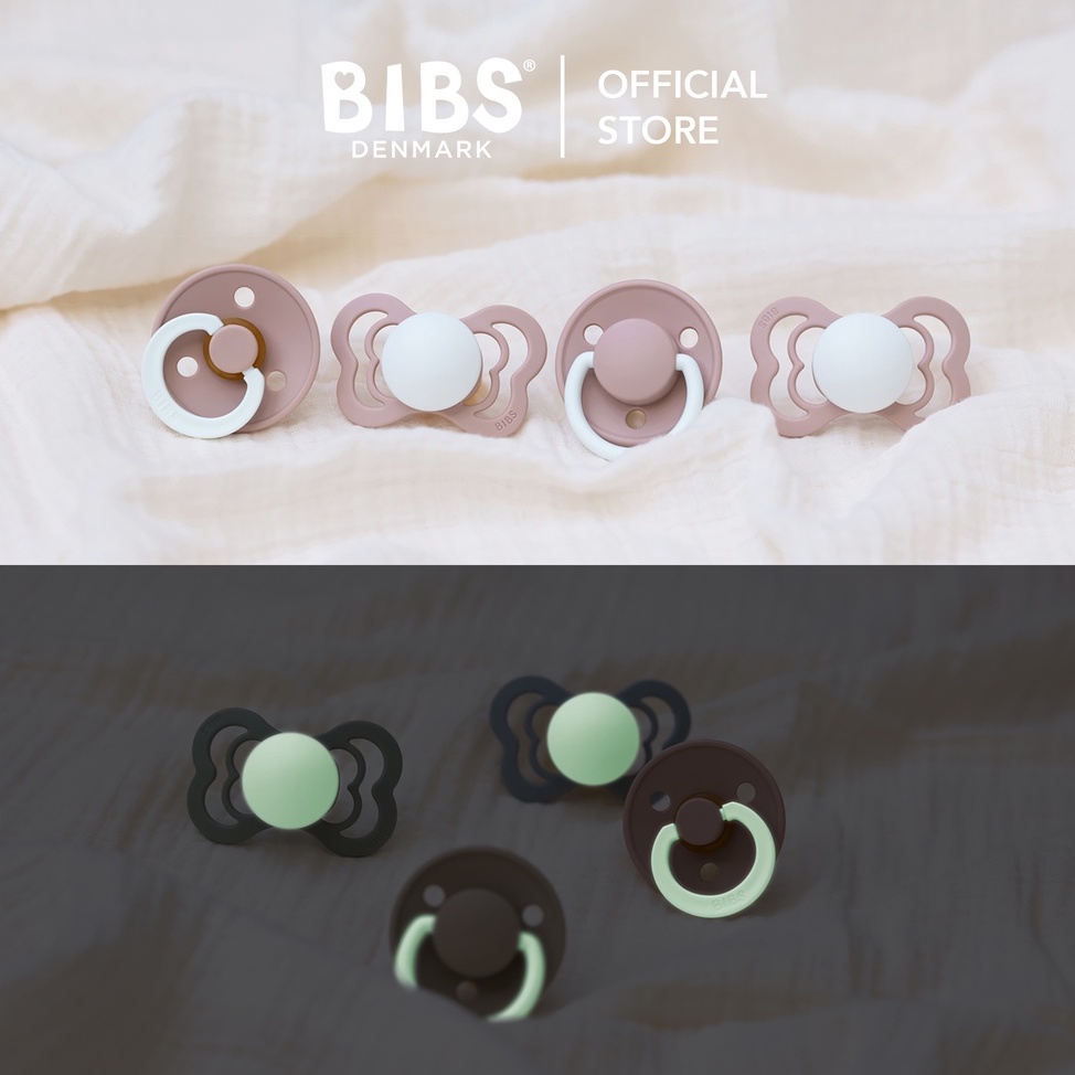 Ti Ngậm Cho Bé BIBS Couture Đan Mạch Chính Hãng Núm Vát Chất Liệu Silicone Mềm Mại