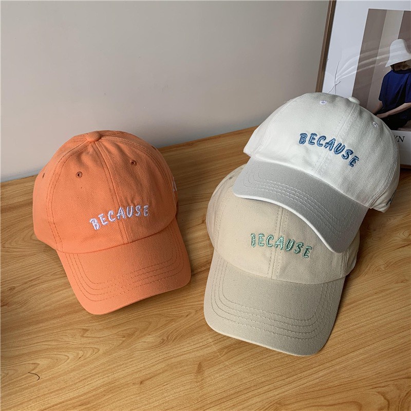 Nón Kết Thêu Chữ Because Thời Trang Hàn Quốc Cho Nam Nữ