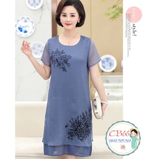 Váy đầm suông trung niên cao cấp CB66