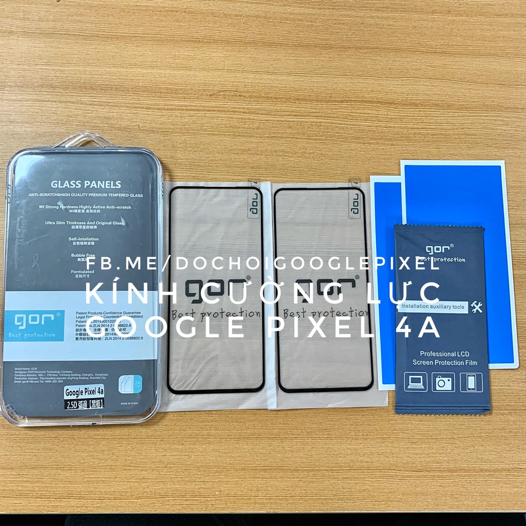 (GOR) Kính cường lực Google Pixel 6 / 5 / 5a / 4A 5g / 4a cao cấp viền đen, gần full trong suốt, kính CL cam sau