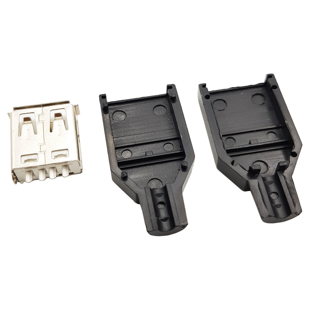 Đầu USB A Cái 4P kèm vỏ