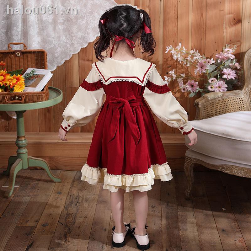 Đầm Công Chúa Kiểu Lolita Thời Trang Thu Đông 2021 Cho Bé Gái