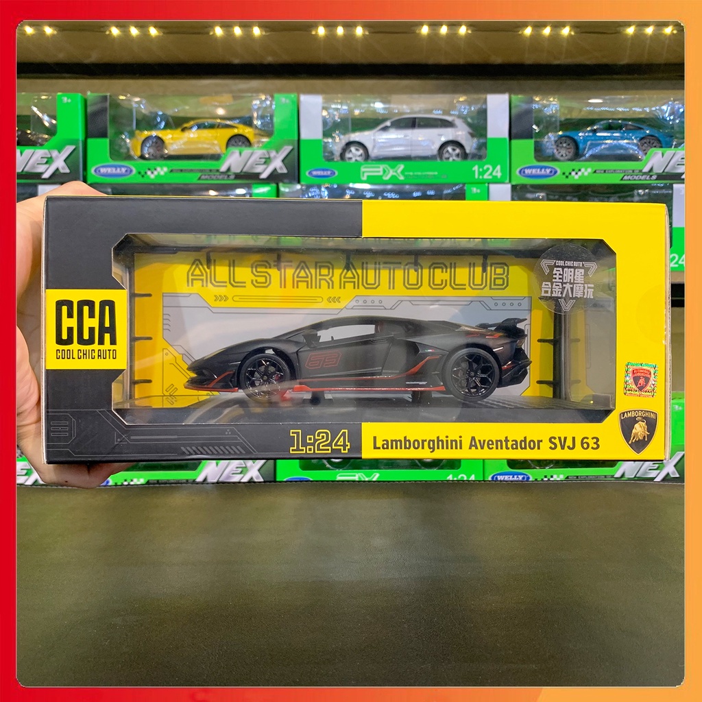 Mô hình xe Lamborghini Aventador SVJ 63 tỉ lệ 1:24 MSZ