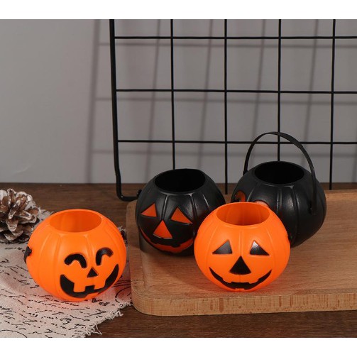 💥FOLLOW TẶNG 3K💥HÀNG CÓ SẴN💥 Giỏ Đựng Kẹo Hình Bí Đỏ Mặt Cười Bí Ngô Xin Kẹo Trang Trí Halloween 💥CHỌN MẪU💥VOUCHE 000011