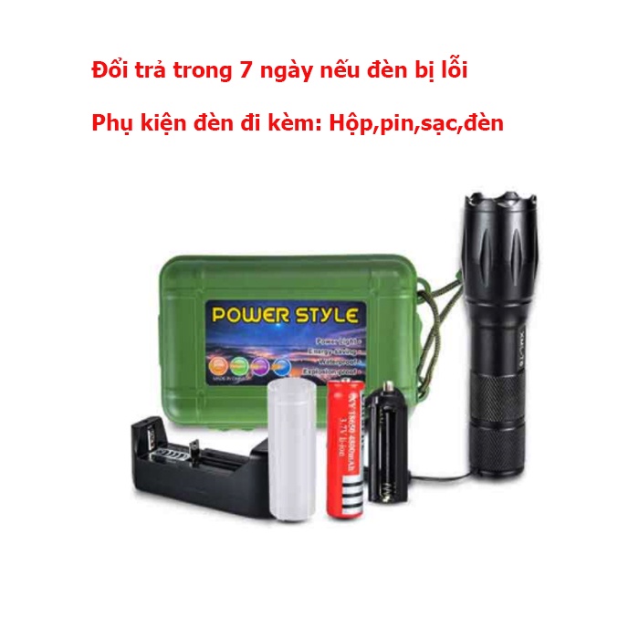 Đèn pin mini,đèn pin siêu sáng XML T6 METAL STORE đèn móc khóa